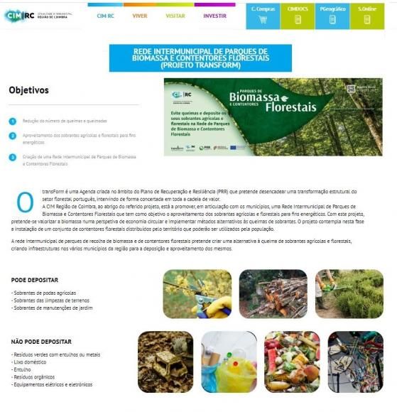 Rede Intermunicipal - Parques biomassa e contentores florestais