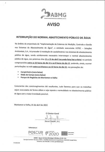 INTERRUPÇÃO DE ABASTECIMENTO