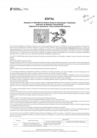 Aplicação de medidas fitosanitárias- Trioza Erytrease ( Del Guercio)