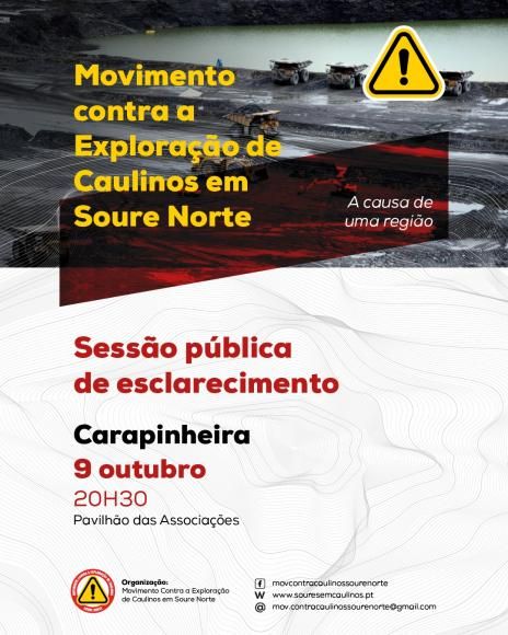 Movimento contra a Explora&ccedil;&atilde;o de Caulinos em Soure Norte